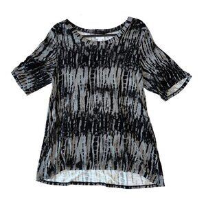 Black Gray Tie Die Women's Lularoe Top Medium